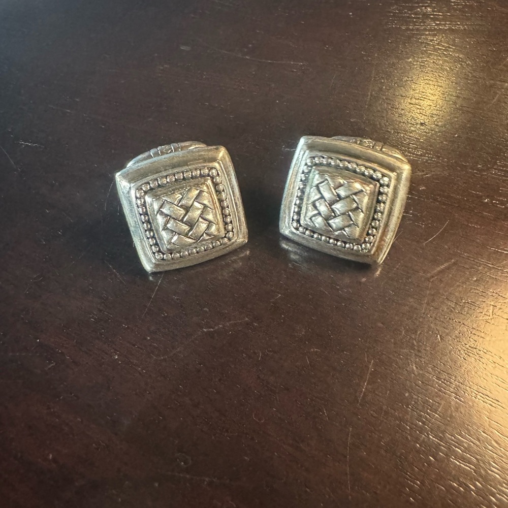 Scott Kay Equestrian Fashion Collection Framed Sterling Silver Cufflinks